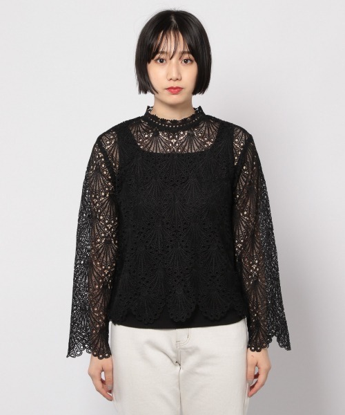 「PAGEBOY」 長袖ブラウス FREE オフホワイト レディース_画像9