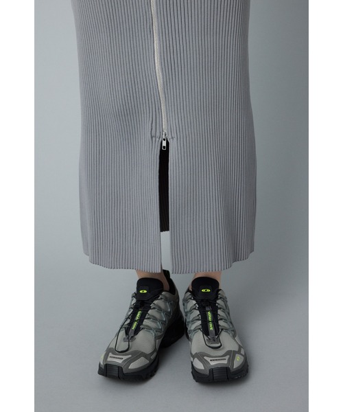 HeRIN.CYE ワンピース　グレー ブラック HeRIN.CYE（ヘリンドットサイ）の「Switching long dress (ｽｳｨｯﾁﾝｸﾞ