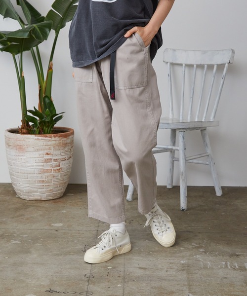 「Gramicci」 チノパンツ M オリーブ メンズ_画像9