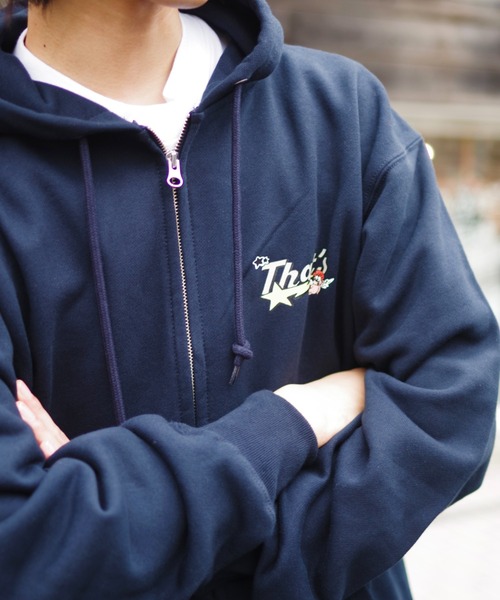 That's Life ダークグレー ジップアップパーカー That's life ジップアップパーカー LARGE グレー メンズ : ZOZOTOWN