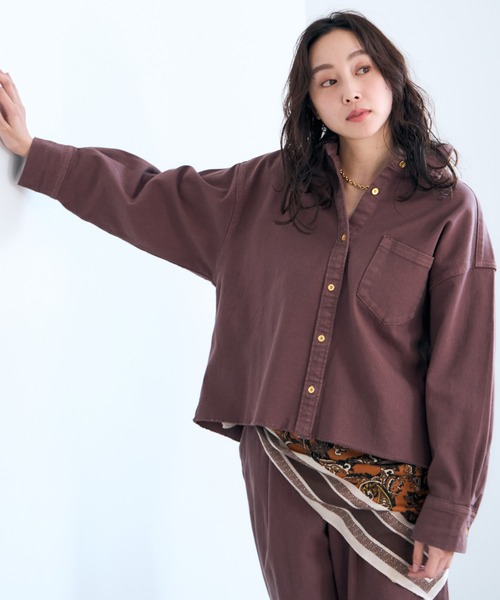 Elura（エルーラ） ブラウス シャツ 大人カラーデニムシャツ/625553