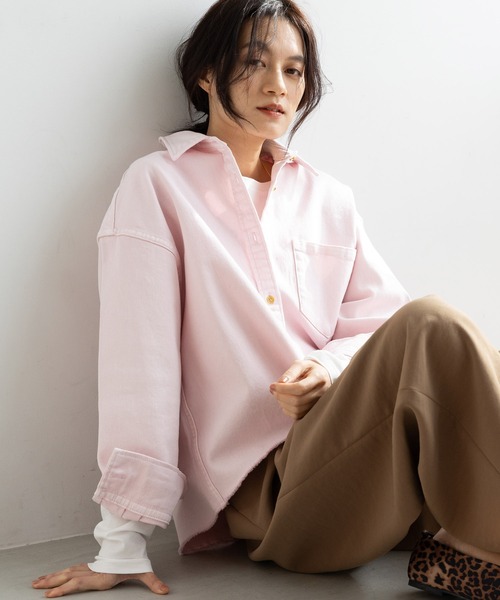 Elura（エルーラ） ブラウス シャツ 大人カラーデニムシャツ/625553