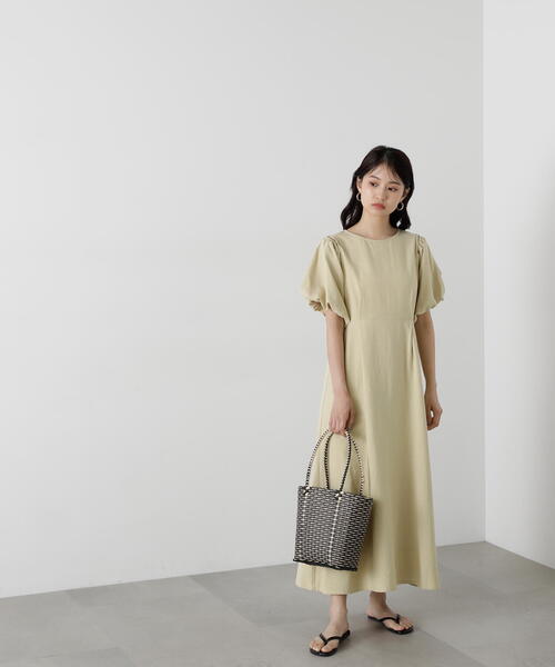 「N.（N. Natural Beauty Basic）」 半袖ワンピース SMALL ホワイト レディースの画像