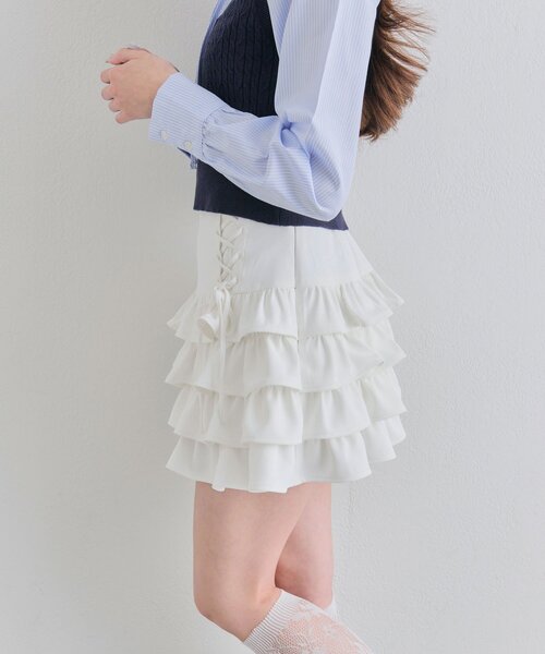 OLIVE des OLIVE（オリーブデオリーブ） スカート レースアップ4段