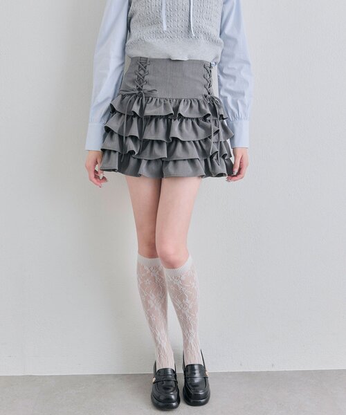 OLIVE des OLIVE（オリーブデオリーブ） スカート レースアップ4段