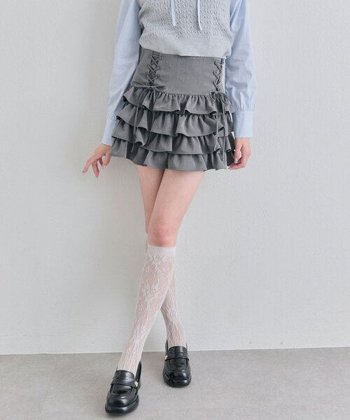 OLIVE des OLIVE（オリーブデオリーブ） スカート レースアップ4段