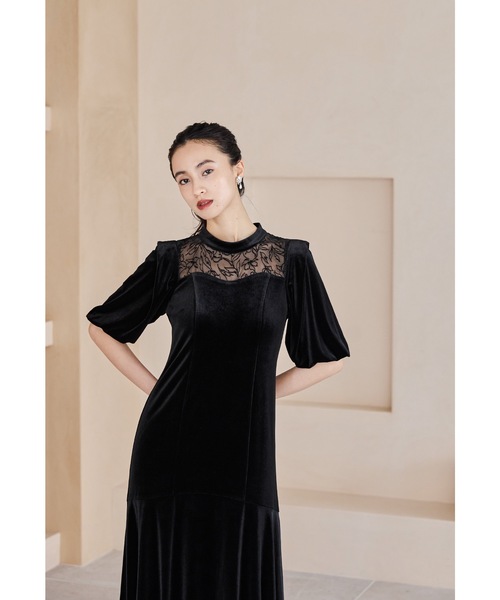 niana」 半袖ワンピース M ブラック レディース ボレロキャミ 