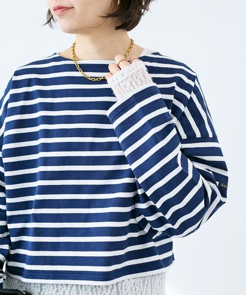 le.coeur blanc（ルクールブラン） tシャツ ルミノア ボーダーショート