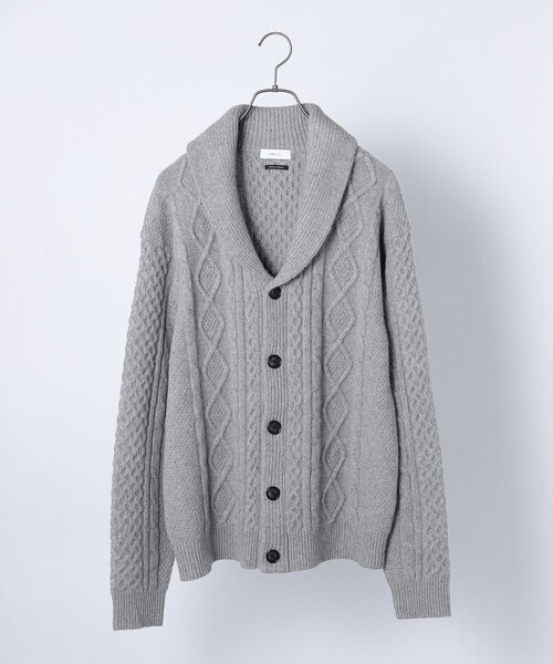 「SHIPS any」 ニットカーディガン LARGE ブラウン メンズ_画像3