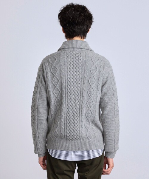 「SHIPS any」 ニットカーディガン LARGE ブラウン メンズ_画像7