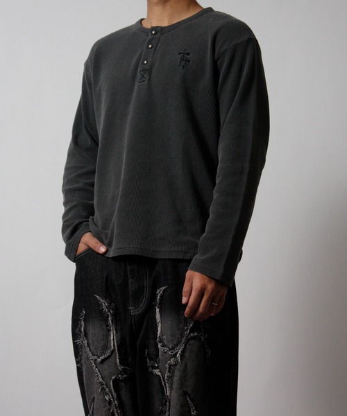 NYLAUS（ナイラス） tシャツ 「NYS」2026新作 ショート丈 クロス刺繍