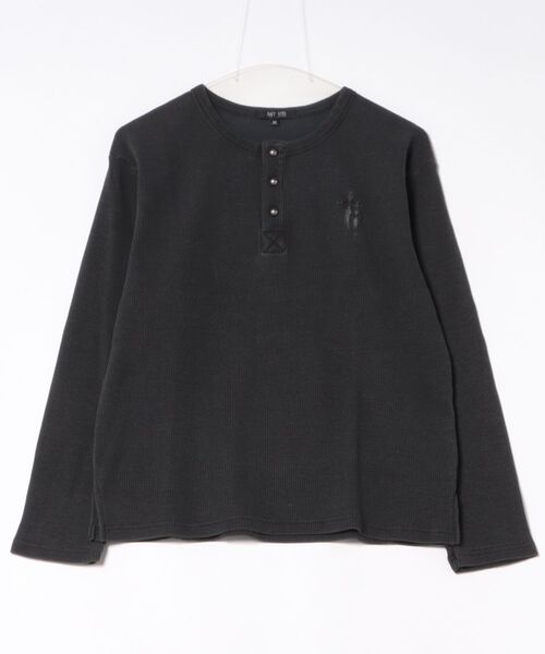 NYLAUS（ナイラス） tシャツ 「NYS」2026新作 ショート丈 クロス刺繍