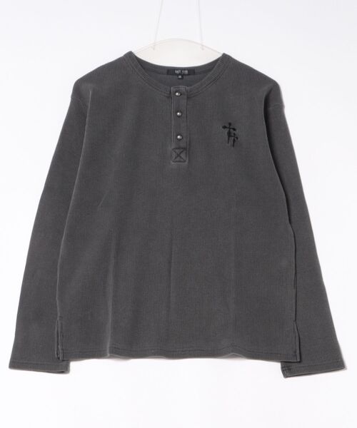 NYLAUS（ナイラス） tシャツ 「NYS」2026新作 ショート丈 クロス刺繍