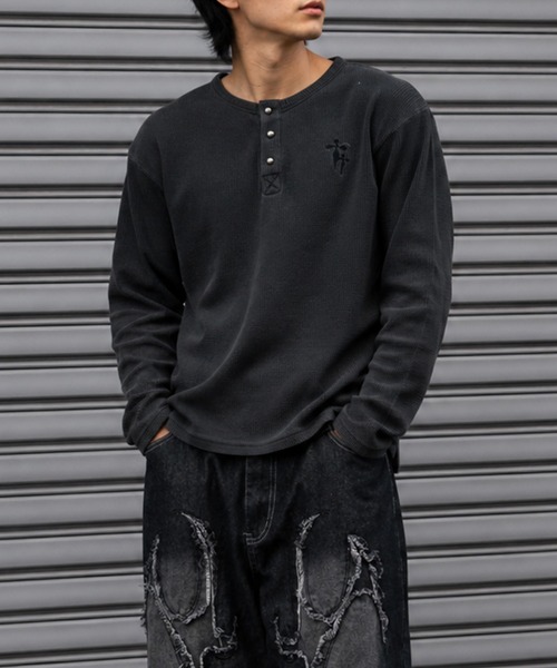 NYLAUS（ナイラス） ヘンリーネック tシャツ 「NYS」2026新作 ショート