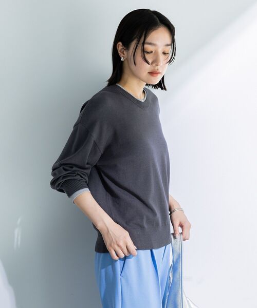 Green Parks（グリーンパークス） ニット セーター アンチピリングレイ