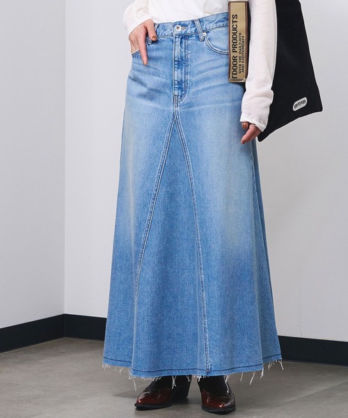 ROSE BUD（ローズバッド） デニムスカート PANEL DENIM LONG SKIRT