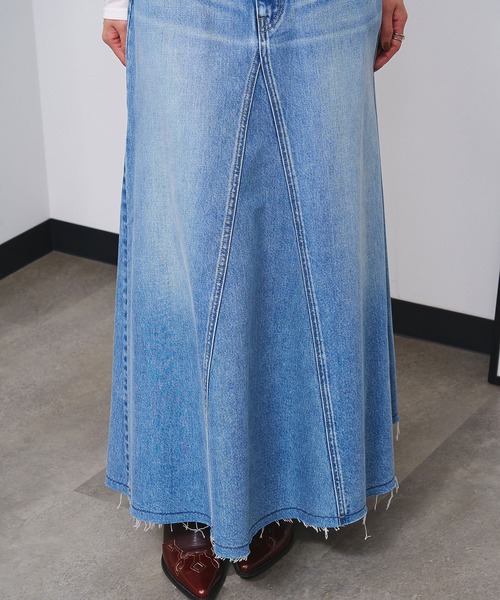 ROSE BUD（ローズバッド） デニムスカート PANEL DENIM LONG SKIRT