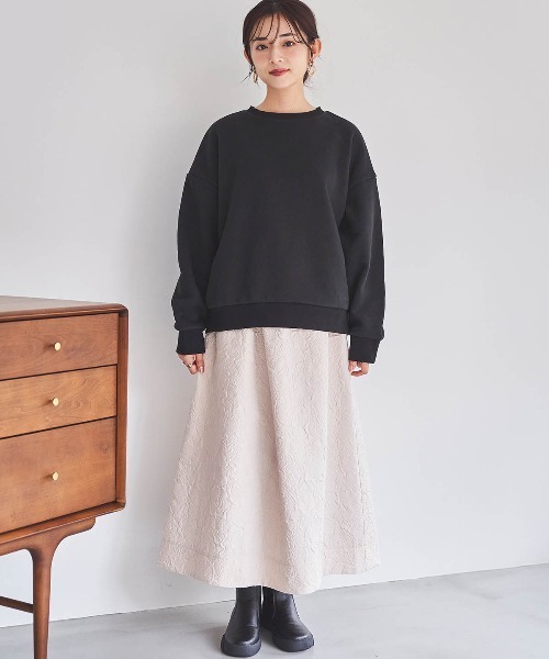 「mil」 スウェットカットソー X-SMALL オートミール レディース_画像4