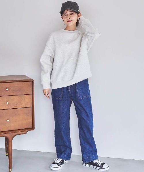 「mil」 スウェットカットソー X-SMALL オートミール レディース_画像7