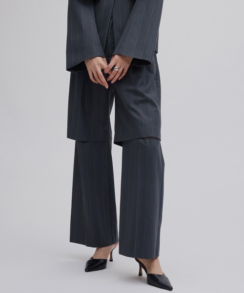 Ameri（アメリ） パンツ DEFORMATION PINSTRIPE PANTS レディース