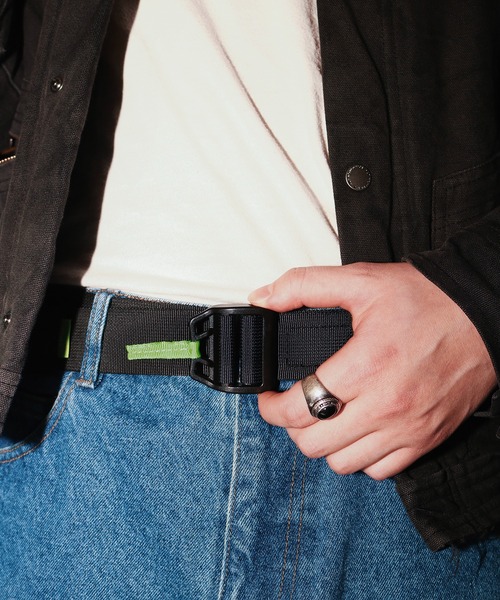 huf ブラック レザーベルト HUF（ハフ） ベルト HUF X VAGA LIGHTWEIGHT BELT メンズ レディース