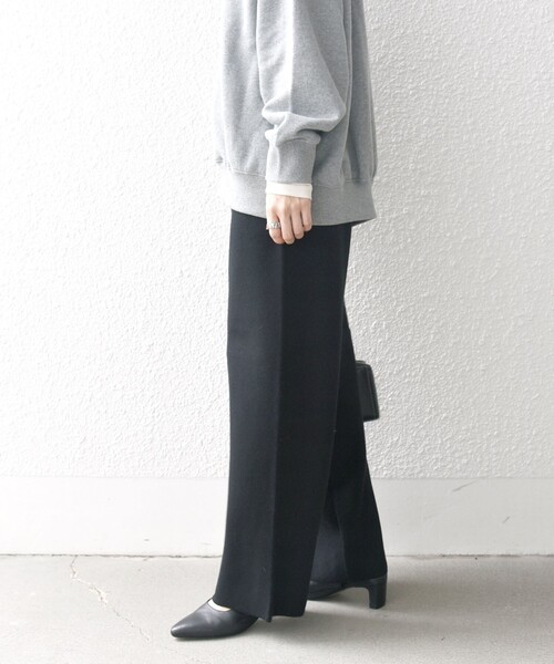 「SHIPS any」 イージーパンツ ONE SIZE ネイビー レディース_画像6