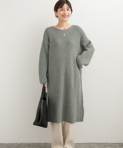 「URBAN RESEARCH DOORS」 ニットワンピース MEDIUM マスタード レディース_画像2
