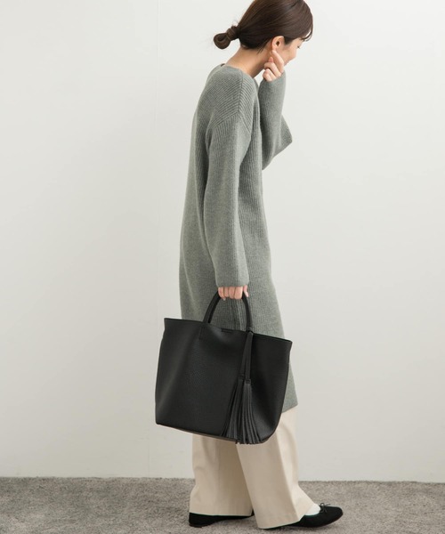 「URBAN RESEARCH DOORS」 ニットワンピース MEDIUM マスタード レディース_画像4