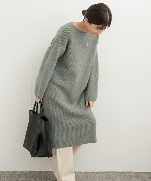 「URBAN RESEARCH DOORS」 ニットワンピース MEDIUM マスタード レディース_画像7