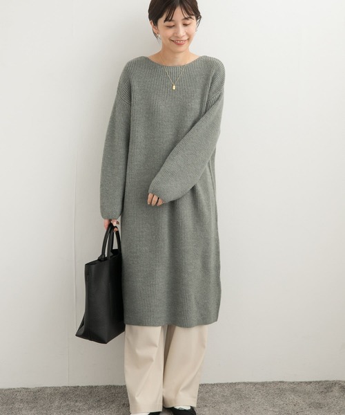 「URBAN RESEARCH DOORS」 ニットワンピース MEDIUM マスタード レディース_画像8