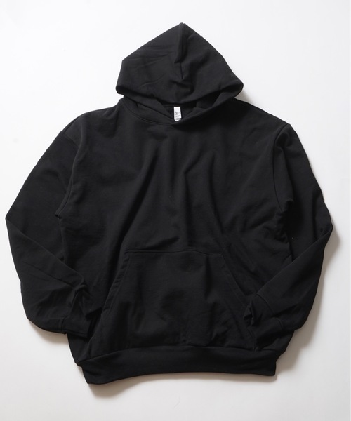 「LOS ANGELES APPAREL」 プルオーバーパーカー LARGE ブラック メンズ_画像2