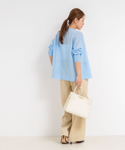 「NOLLEY'S Sophi」 ニットカーディガン 38 サックスブルー レディース_画像8