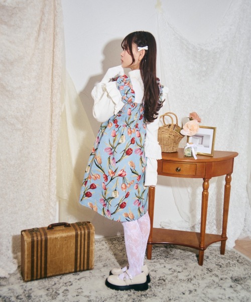 「kutir」 サロペットスカート FREE ブルー レディース_画像4