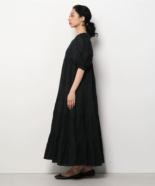 「MARIHA」 半袖ワンピース 36 ブラック レディース_画像2