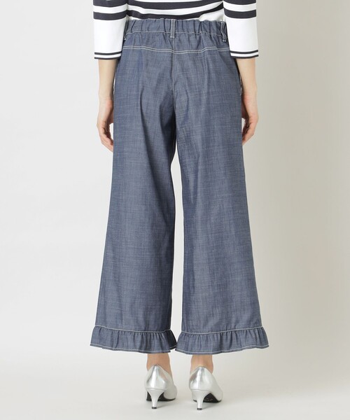 「TO BE CHIC」 クロップドパンツ 40 ダークネイビー レディース_画像2