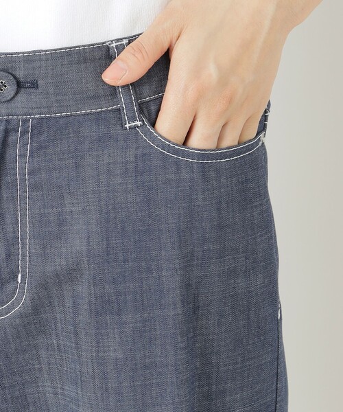 「TO BE CHIC」 クロップドパンツ 40 ダークネイビー レディース_画像6