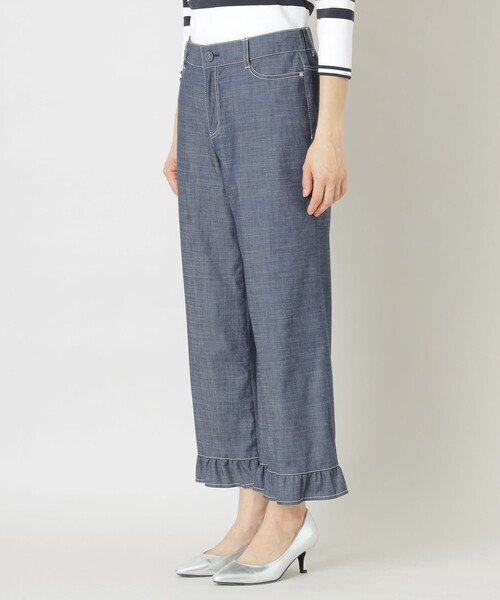「TO BE CHIC」 クロップドパンツ 40 ダークネイビー レディース_画像7