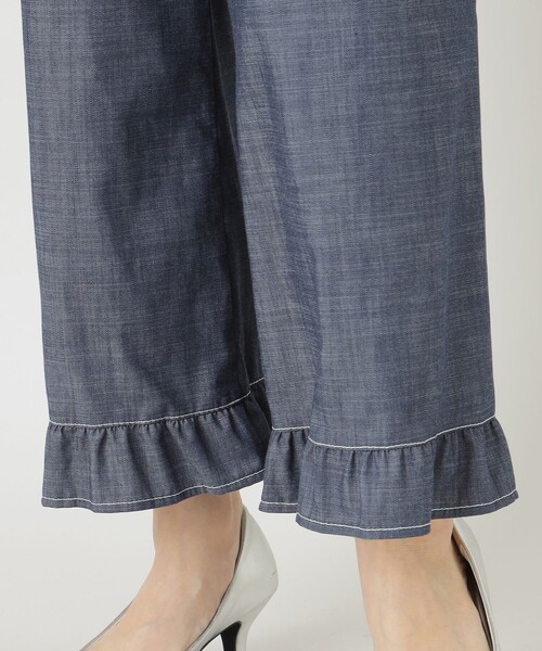 「TO BE CHIC」 クロップドパンツ 40 ダークネイビー レディース_画像8