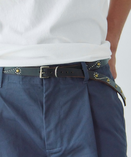 HTC ベルト HTC-S-STYLE MIX STUDS 0.75 BELT-ナローベルト メンズ