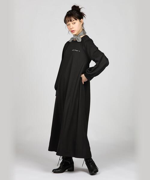 「To b. by agnes b.」 長袖ワンピース 36 ブラック レディース_画像3