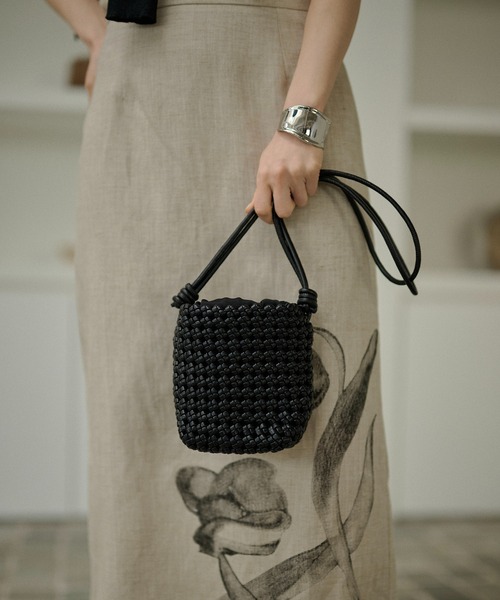 ショルダーバッグ バッグ ミニ mesh mini shoulder bag /レザー調