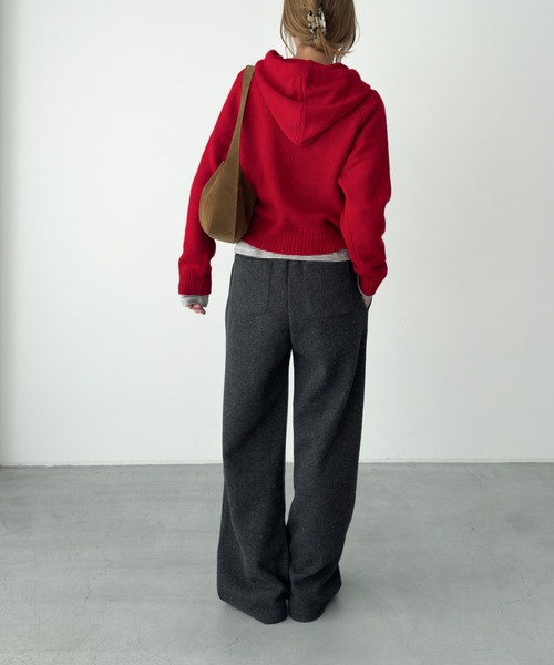 「CANAL JEAN」 パンツ ONE SIZE チャコールグレー レディース_2