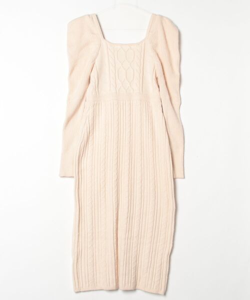 A*き様 herlipto　ニット　ドレス　ワンピース　M Her lip to ニットワンピース M ベージュ レディース : ZOZOTOWN Yahoo
