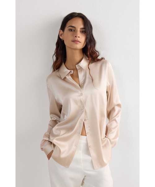 「Intimissimi」 長袖シャツ M ライトブルー レディース_画像8