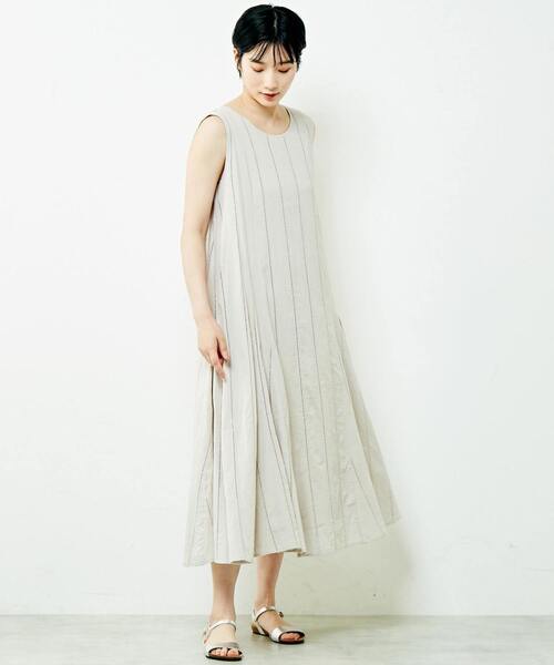 「MELROSE claire」 ノースリーブワンピース FREE レッド レディース_画像3