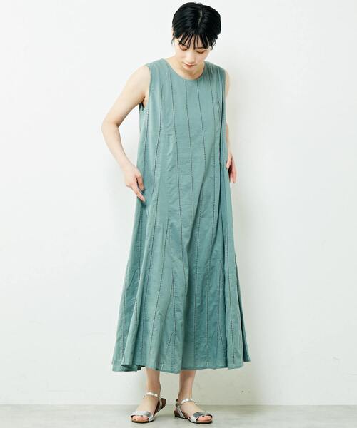 「MELROSE claire」 ノースリーブワンピース FREE レッド レディース_画像4