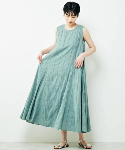 「MELROSE claire」 ノースリーブワンピース FREE レッド レディース_画像9