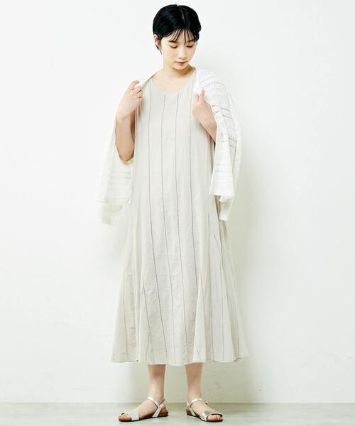 「MELROSE claire」 ノースリーブワンピース FREE レッド レディース_画像10
