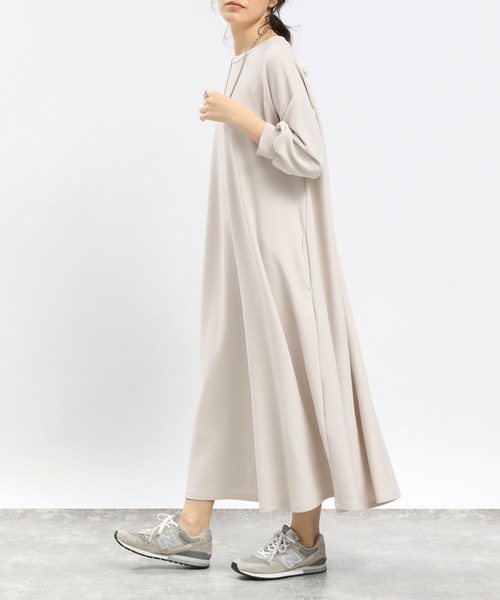 「GLOBAL WORK Smile Seed Store」 7分袖ワンピース MEDIUM ブラック レディース_画像7