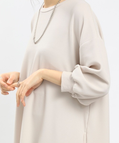 「GLOBAL WORK Smile Seed Store」 7分袖ワンピース MEDIUM ブラック レディース_画像9